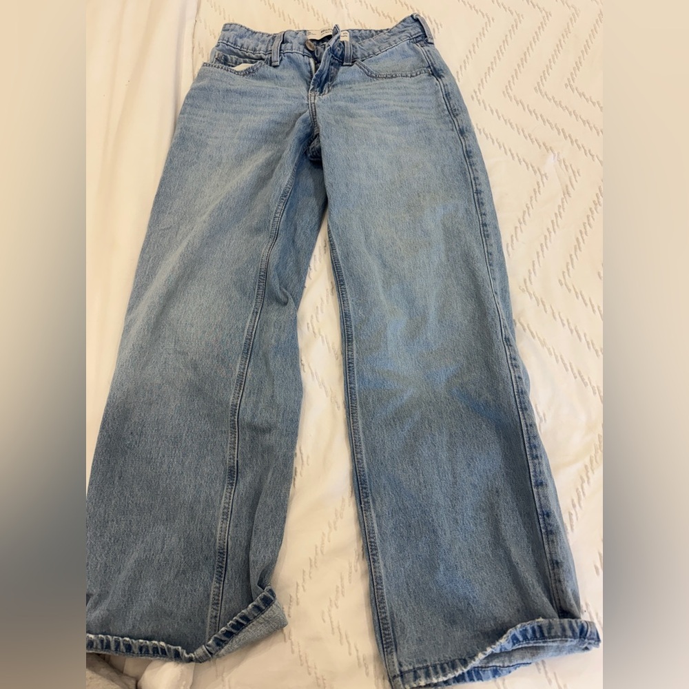 hollister low rise baggy jeans